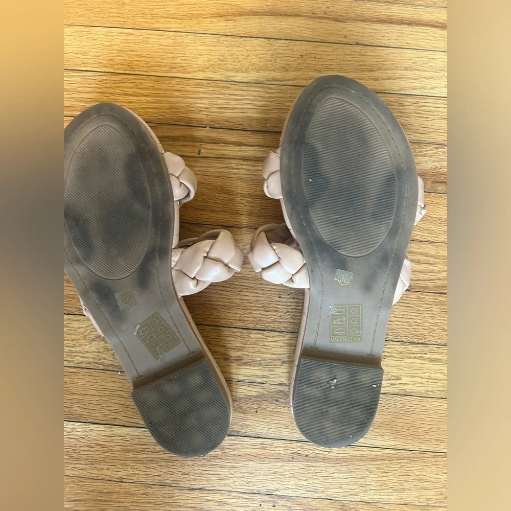 Chai Double Braid Strap Slide Sandals CupShe - Picture 2 of 3